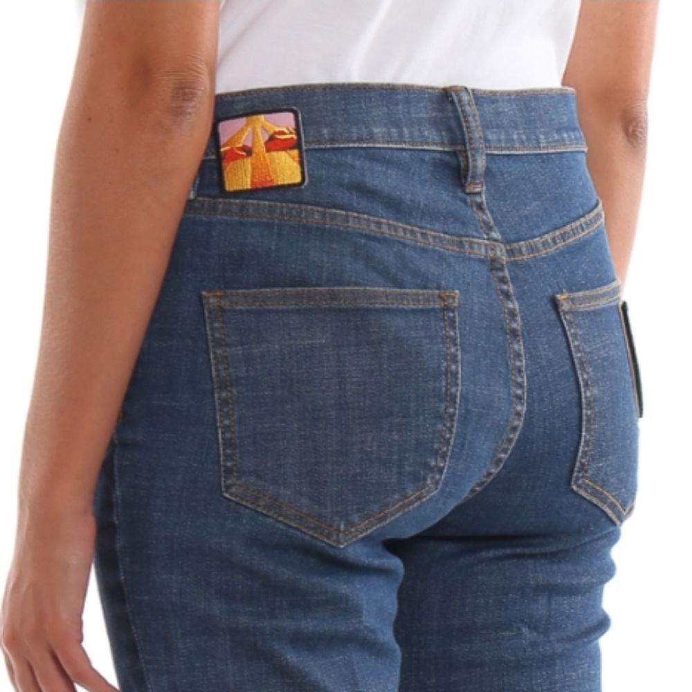 Tory Burch Embroidered Patchwork Denim Shorts - image 3
